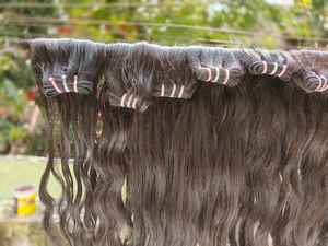 Machine à Extensions de Cheveux Bruts Indiens 100% Cuticules Alignées Double Trame avec Super Double Extrémités Dessinées Tissage de Cheveux d'Inde - Product Image 2