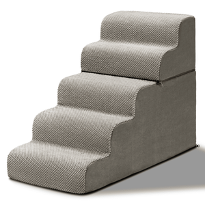 Escaleras para Perros de 5 Peldaños para Camas Altas, Antideslizantes, con Funda Lavable y Extraíble, Rampa para Mascotas para Uso en Interiores y Exteriores, para Perros Pequeños y Gatos - Product Image 6