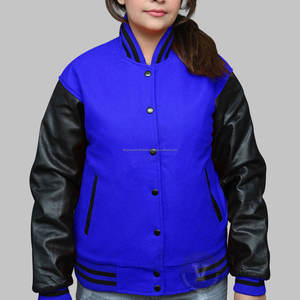 Veste universitaire en cuir de laine pour femmes, veste de baseball personnalisée OEM College Letterman, veste vierge personnalisée pour l'équipe et l'école, vente en gros - Product Image 6