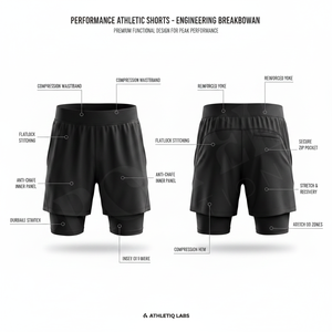 Pantalones Cortos Deportivos 2 en 1 Personalizados de Poliéster, con Forro de Compresión, Secado Rápido, Transpirables, para Gimnasio, Entrenamiento Atlético y Deportes - Product Image 2