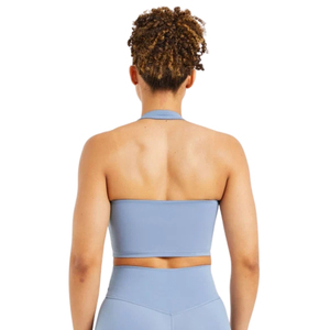 Top Deportivo Corto para Mujer, Estilo Halter, Elástico, Sin Mangas, Transpirable, para Gimnasio, Entrenamiento, Ropa Deportiva, Personalizable OEM - Product Image 4