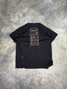 Camiseta de Hombre con Logotipo Personalizado, Estilo Desgastado, Lavado Ácido, Estilo Urbano, Algodón Grueso, Estampado Gráfico Vintage, Estilo Rústico - Product Image 2