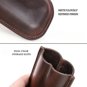 Étui à cigares en cuir de luxe avec coupe-cigares, idéal pour les voyages d'affaires, les cadeaux d'entreprise et le rangement de cigares haut de gamme à prix raisonnable - Product Image 6