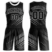 Setelan Olahraga Basket Jersey Celana Pendek Seragam Tim Cetak Sublimasi Bahan Mesh Cepat Kering Bernapas Kain Poliester Logo Kustom