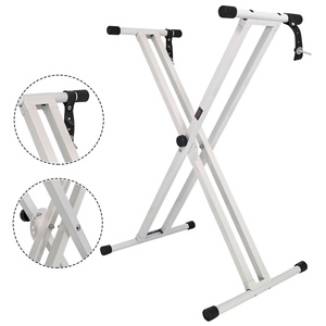 5 Core Dual X Adjustable Metal <b>Keyboard</b> <b>Stand</b> Foldable Portable DJ Controller <b>Stand</b> - Product Image 1