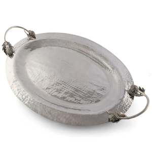 Plateau rond en acier inoxydable au design exclusif, qualité supérieure, vaisselle de table, plateau de service alimentaire en acier, meilleure vente - Product Image 2