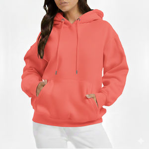 Hoodie ample et doux pour femme, service OEM, pull en polaire de haute qualité, coupe ample, élégant, chaud, streetwear décontracté pour l'hiver - Product Image 3