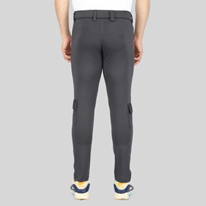 Pantalon de survêtement sport bleu quatre directions avec bande latérale, logo personnalisable, impression HD, délavage coloré, 100 % polyester, séchage rapide, tailles homme M/L/XL - Product Image 1