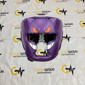 Precio al por mayor: Guantes de boxeo Fly Purple Gengar de cuero de vaca original con cordones para entrenamiento de artes marciales para adultos - Product Image 3