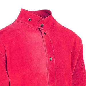 เสื้อแจ็คเก็ตป้องกันความร้อนสำหรับงานเชื่อมแบบยาว พร้อมคุณสมบัติป้องกันการบาด ทำจากหนังวัวแท้แบบสปลิต สามารถปรับแต่งได้ - Product Image 6