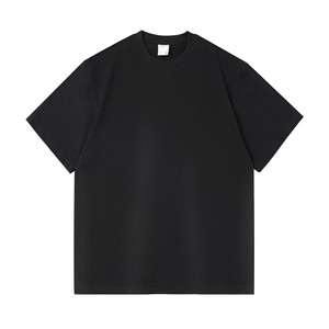 T-shirt court vintage délavé à l'acide pour hommes, coupe ample, 250 g/m², en coton épais, imprimé numériquement, tricoté, vente en gros - Product Image 6