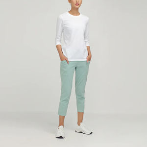 เสื้อยืดแขนยาวแฟชั่นลำลองคุณภาพสูง ผ้าฝ้าย 100% สำหรับผู้หญิง / เสื้อแขนยาวไซส์ใหญ่ทุกขนาดสำหรับผู้หญิง ขายส่ง - Product Image 4