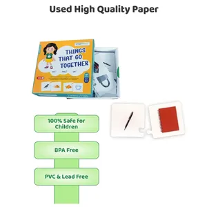 Libro de Aprendizaje Temprano para Emparejar las Cosas que Combinan, Tarjetas de Emparejamiento Preescolar, Juguete Educativo para Niños - Product Image 4