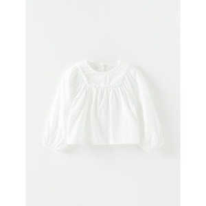 T-shirt pour enfants OZKIZ Premium 100% coton à manches longues en popeline, style coréen décontracté, col Peter Pan, 2-7 ans, filles, printemps/automne - Product Image 1