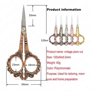 Ciseaux à ongles brodés multicolores de haute qualité, lame tranchante en acier inoxydable, ciseaux de manucure professionnels, design personnalisé - Product Image 5