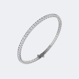 Bracelet en argent sterling 925 avec diamants ronds brillants cultivés en laboratoire pour femmes, luxe, 4,36 carats au total, couleur EF, pureté VS VVS, bijoux certifiés - Product Image 4