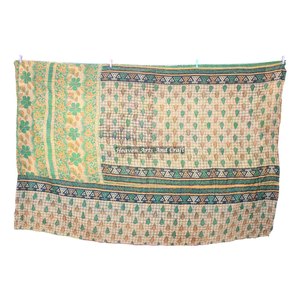 Traditional Handmade Indian Kantha Indian Reversible Hand Stitched Heavy Throw Old Sari Blanket Patch Work Heavy 3 To 5 Layers - Product Image 5