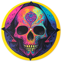 Tapis de sol imprimé avec logo personnalisé de 12 pouces Tapis de plateau rond en vinyle LP DJ en feutre pour tourne-disque