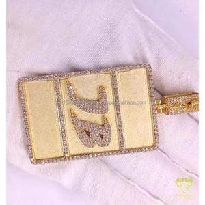 Custom <b>Initial</b> <b>Pendant</b> Necklace with Fully Iced Out Lab Grown Diamonds and Premium Fashion Design - Product Image 4