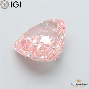 Magnifique diamant CVD de laboratoire en forme de cœur, 4,01 carats, certificat IGI, clarté VVS2, couleur rose vif fantaisie, pour bague de promesse - Product Image 3