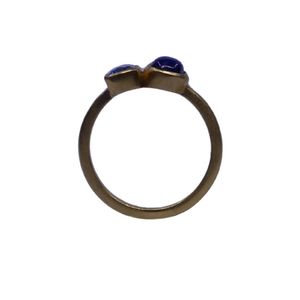 Wedding Wear 925 Sterling Silver Gold Plated Jewelry Blue Topaz Gemstone Women Wear Classic <b>Couple</b> <b>Ring</b> - Product Image 4