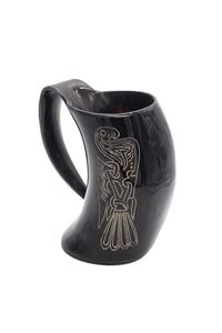 Taza de Cuerno de Búfalo Pulida a Mano con Diseño Animal - Estilo Moderno, Decoración Portátil para el Hogar, Fabricante y Exportador de la India - Product Image 3