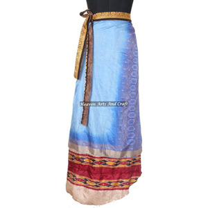 New Fashion Women Summer Dress <b>Wrap</b> <b>Skirt</b> Indian Vintage Silk Sari <b>Wrap</b> <b>Skirt</b> Bohemian Magic Women - Product Image 3
