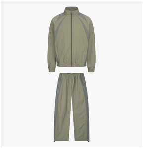 Customized Casual V-neck Windbreaker Tracksuit Shorts <b>Set</b> Lightweight Satin Sportswear Breathable Men's Summer Shorts - Product Image 1