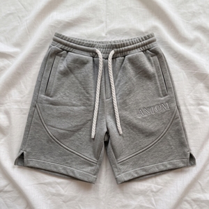 Shorts de sport décontractés pour hommes en satin 100% coton |   Taille haute élastique écologique |   Fabricant OEM ODM sur mesure en gros - Product Image 5