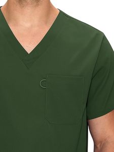 <b>Scrub</b> <b>Tops</b> for Men - Classic V-Neck <b>Top</b> with 4 Pockets, Side Slits - Product Image 4