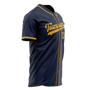Camiseta de Béisbol Personalizada para Hombre, Manga Corta, con Botones, Nombre del Equipo 00, Impresión, Malla de Poliéster Transpirable, Corte Regular para Adultos - Product Image 4
