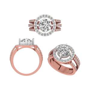 แหวนเพชรโมอิสสำหรับงานหมั้นนำเทรนด์ชุดเครื่องประดับเพชร14K 18K ประดับ100% - Product Image 1