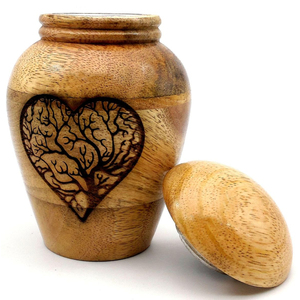 Decorative Mango Wood Lichtenberg Figure Cremation Urn for Human Ashes Fractal Burning Resin Inlay Funeral <b>Memorial</b> <b>Box</b> On Sale - Product Image 3