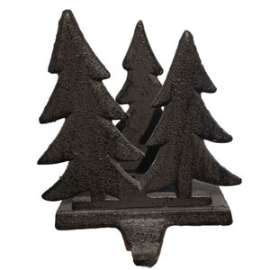 Soporte de metal de primera calidad para calcetines de Navidad, para chimenea, estilo vintage, de hierro marrón, en oferta. - Product Image 1