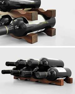 Estante de madera para vinos, clásico, adecuado para mostrador de bar, mesa, eventos, fiestas y clubes, organizador de exhibición, de la India. - Product Image 3