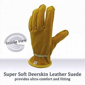 Gants de jardinage pour hommes en cuir de vache fendu avec fonctions antidérapantes et antidérapantes pour les travaux de soudage mécanique - Product Image 6