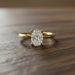 1 CT Brilliant Cut Lab Grown <b>Diamond</b> <b>Ring</b> 18K Gold | Luxury Engagement Wedding <b>Ring</b> | Trendy IGI Certified VS1 Bridal Jewelry - Product Image 1