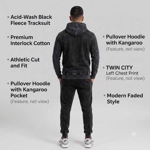 Conjunto Deportivo Personalizado con Capucha para Hombre, Estilo Acid Wash, para Invierno, 100% Algodón - Product Image 5