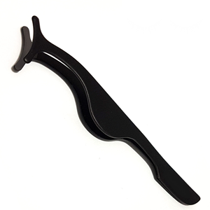 แหนบสแตนเลสสีดำปลายแหลมสำหรับต่อขนตาปลอมและใช้กับมาสคาร่า - Product Image 1
