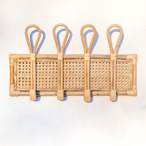 Rattan <b>hooks</b> for hanging robe best choice wall mounted <b>hook</b> clothes <b>display</b> bathroom accessories - Product Image 3