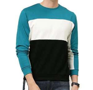เสื้อสเวตเชิ้ตคอกลมสีเขียวเข้มสำหรับผู้ชาย ทรงปกติ ถักแบบลำลอง แขนยาว สีพื้น ใส่ได้ในฤดูใบไม้ร่วง - Product Image 4