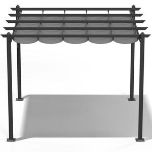 Pergola e Gazebo da Esterno Grigio 3x3m - Product Image 3