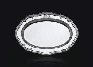 Plateau moderne en laiton finition argentée, plateau décoratif en laiton poli à la main, plateau de service rond et carré en laiton pur pour table à manger - Product Image 4