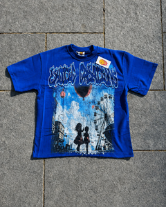 T-shirt Homme Coupe Boxy Épaules Tombantes en Coton Épais Crème Imprimé Streetwear Urbain Hip Hop Manches Courtes - Product Image 6