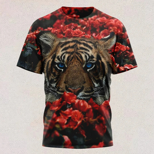 เสื้อยืดแขนสั้นทรงปกติสำหรับผู้ชายขายดีที่สุด ผ้าฝ้าย 100% สกรีนลายดิจิตอลด้านหน้าแบบมืออาชีพ ขายส่งแบบซับลิเมชั่น - Product Image 2