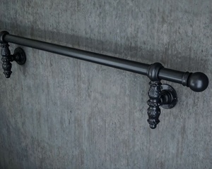 ปลายราวบันไดเหล็กดัดแบบดั้งเดิม ติดผนัง ป้องกันสนิม ลายฉลุ - Product Image 5