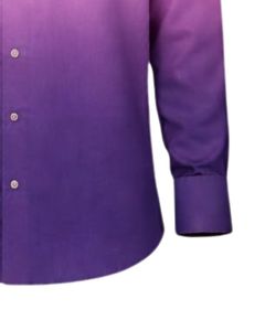 Camisa Formal para Hombre en Degradado Morado Lavanda, Algodón Premium, Manga Larga, Cierre de Botones, Estilo Casual Elegante, Fabricante Personalizado, Suministro al por Mayor - Product Image 6