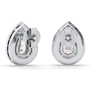 REYES Factory Wholesale Price 14K Solid Gold Moissanite Screw <b>Back</b> Stud <b>Earrings</b> For Women - Product Image 3