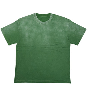 Nueva llegada: Camiseta de manga corta para hombre, color verde sólido, cuello redondo, corte regular, algodón jersey, estilo casual y precios bajos. - Product Image 1