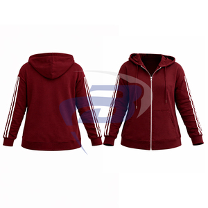 ชุดเดรสยาวทรงเข้ารูปแขนกุดสำหรับผู้หญิง พร้อมแจ็คเก็ตมีฮู้ดแบบซิป ชุดเซ็ตสองชิ้น สไตล์ลำลองสปอร์ต สำหรับผู้หญิง รับสกรีนโลโก้ - Product Image 3